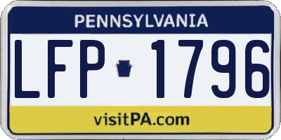PA license plate LFP1796