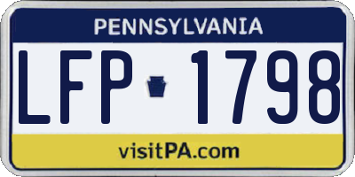 PA license plate LFP1798