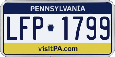 PA license plate LFP1799