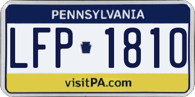 PA license plate LFP1810