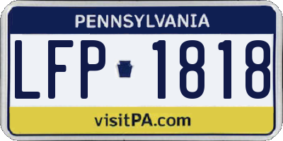 PA license plate LFP1818