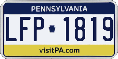 PA license plate LFP1819