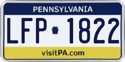 PA license plate LFP1822