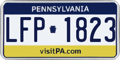 PA license plate LFP1823