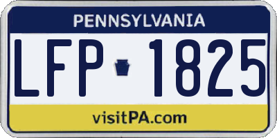 PA license plate LFP1825