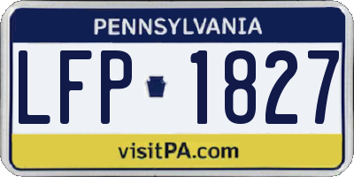 PA license plate LFP1827