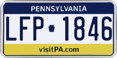 PA license plate LFP1846