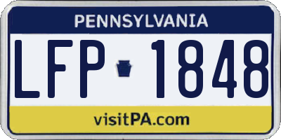 PA license plate LFP1848