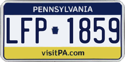 PA license plate LFP1859