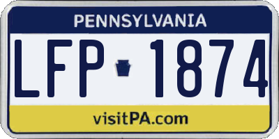 PA license plate LFP1874