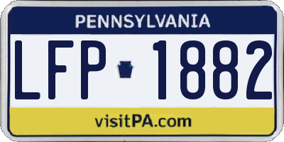 PA license plate LFP1882