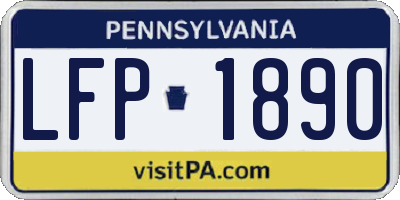 PA license plate LFP1890