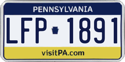 PA license plate LFP1891