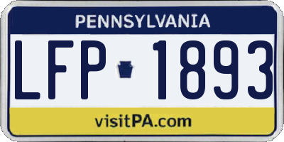 PA license plate LFP1893