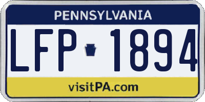 PA license plate LFP1894