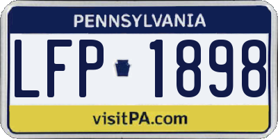 PA license plate LFP1898