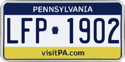 PA license plate LFP1902