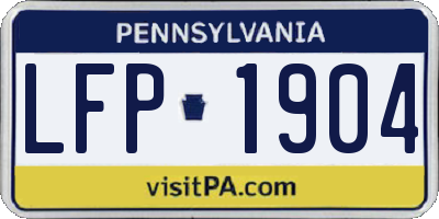 PA license plate LFP1904