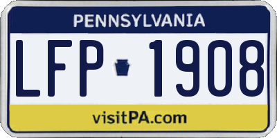 PA license plate LFP1908