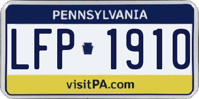 PA license plate LFP1910