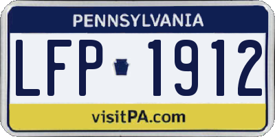 PA license plate LFP1912