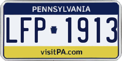 PA license plate LFP1913