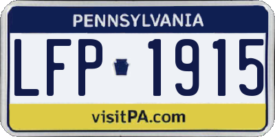 PA license plate LFP1915
