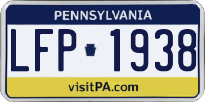 PA license plate LFP1938