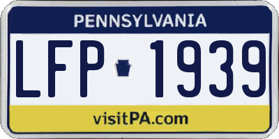 PA license plate LFP1939