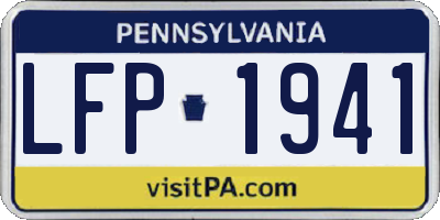 PA license plate LFP1941