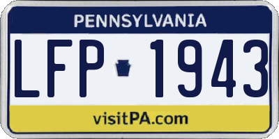 PA license plate LFP1943