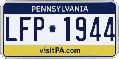 PA license plate LFP1944