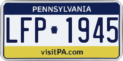 PA license plate LFP1945