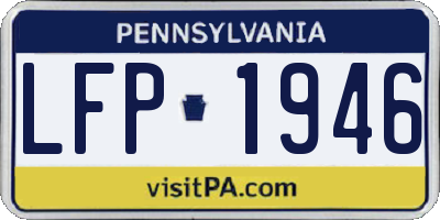 PA license plate LFP1946