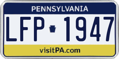 PA license plate LFP1947