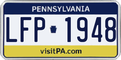 PA license plate LFP1948