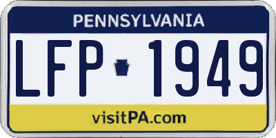 PA license plate LFP1949