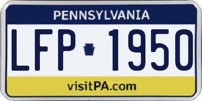 PA license plate LFP1950