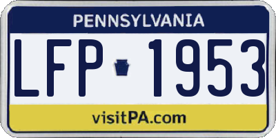 PA license plate LFP1953
