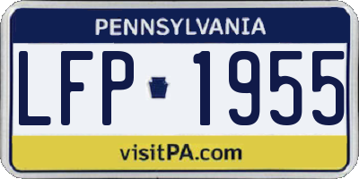 PA license plate LFP1955