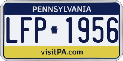 PA license plate LFP1956