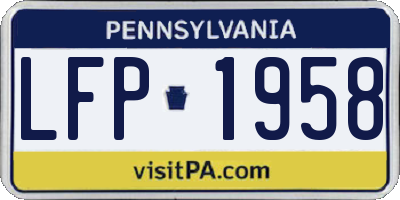 PA license plate LFP1958