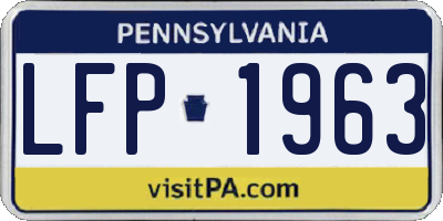 PA license plate LFP1963
