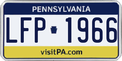 PA license plate LFP1966