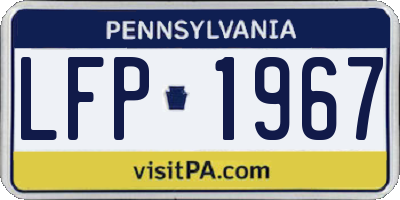 PA license plate LFP1967