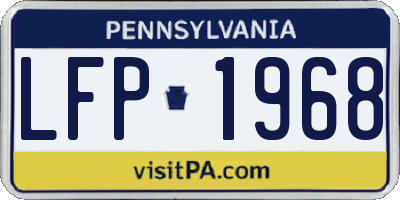 PA license plate LFP1968