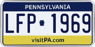 PA license plate LFP1969