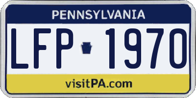 PA license plate LFP1970
