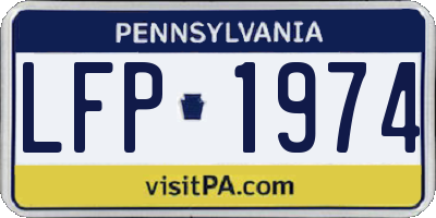 PA license plate LFP1974
