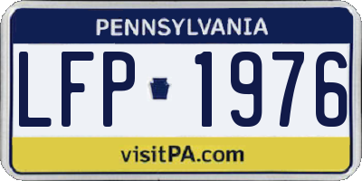 PA license plate LFP1976
